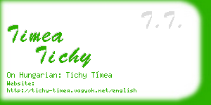 timea tichy business card